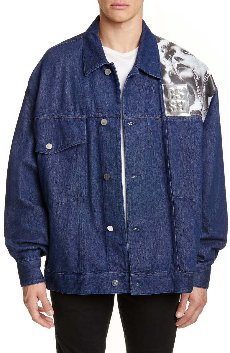 Raf Simons Punkette Oversize Denim Jacket, Main, color,
