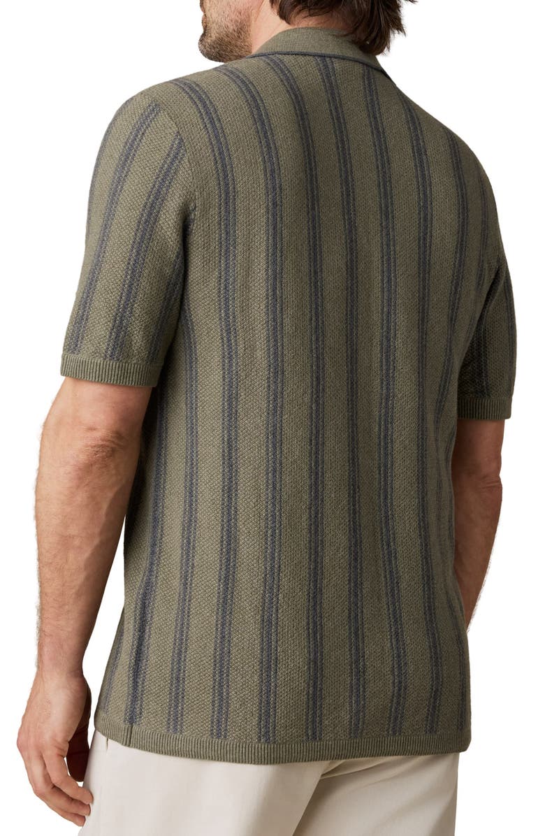 Faherty Stripe Sweater Shirt, Alternate, color, Olive Safari Stripe