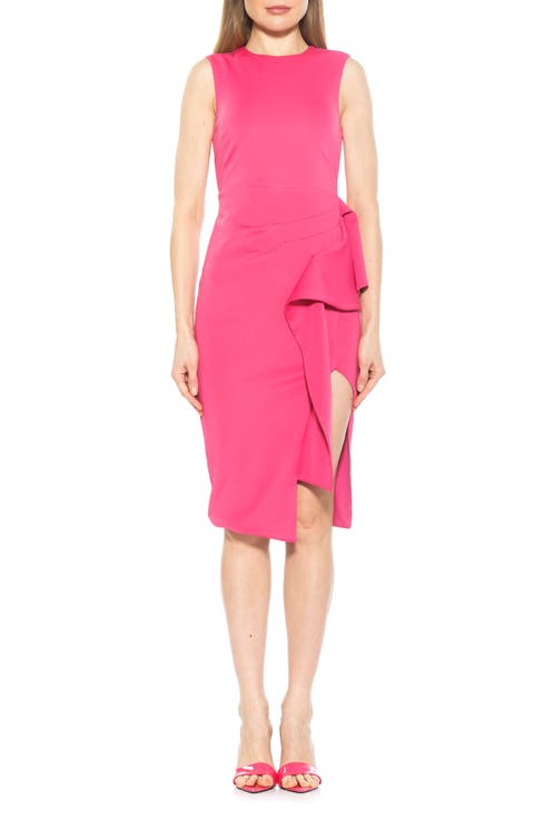 Valeri Asymmetric Ruffle Cocktail Dress