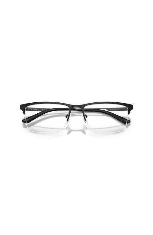 Emporio Armani 57mm Rectangle Optical Glasses In Black