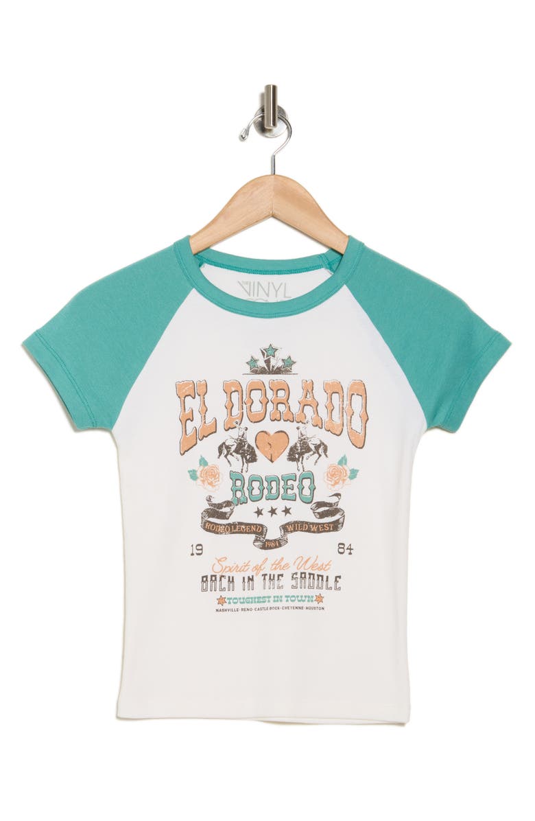 Vinyl Icons Rodeo Raglan Baby Tee, Alternate, color, 