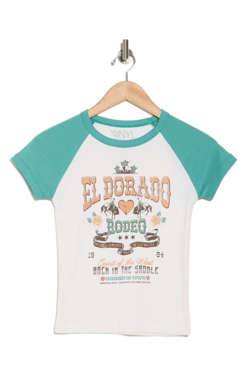 Shop Vinyl Icons Rodeo Raglan Baby Tee In Marshmallow