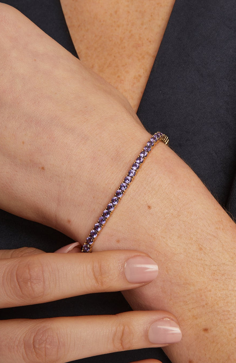 Aurate New York Lab Grown Amethyst Tennis Bracelet, Alternate, color, Amethyst