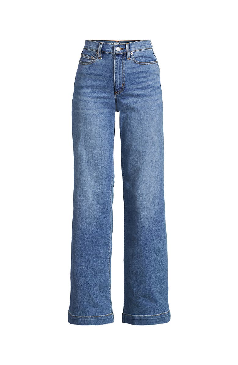 Lands' End Recover High Rise Wide Leg Blue Jeans | Nordstrom