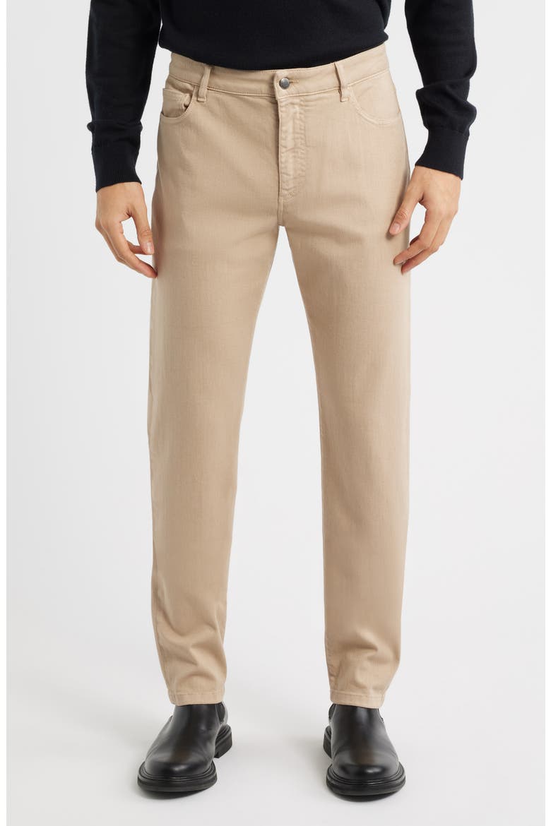 Garment Dyed Bull Denim Jeans, Main, color, LIGHT BEIGE