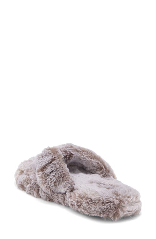 Rachel Roy Faux Fur Slipper In Gray