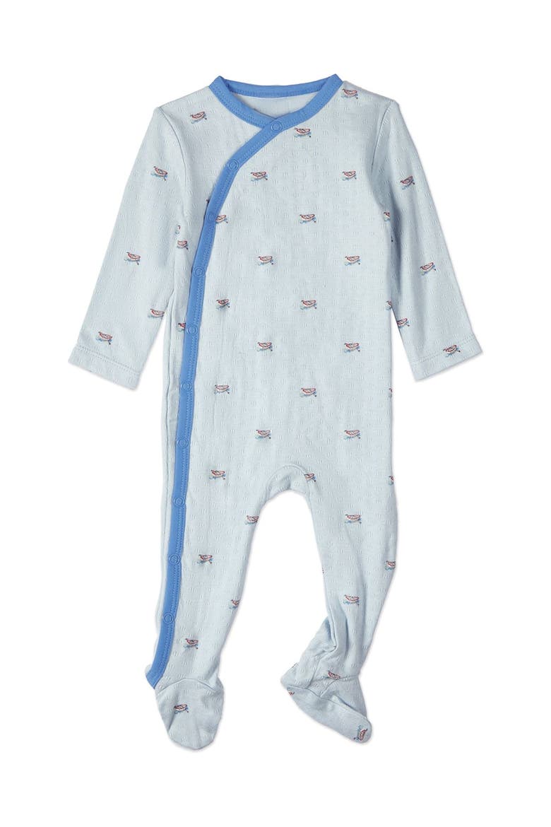Row Your Boat Gently Pointelle Footie, Main, color, Blue