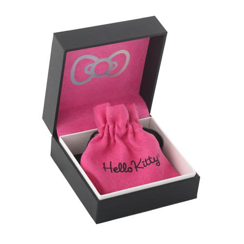 Hello Kitty White & Pink Sapphire Station Bracelet, 7.5" In Gold