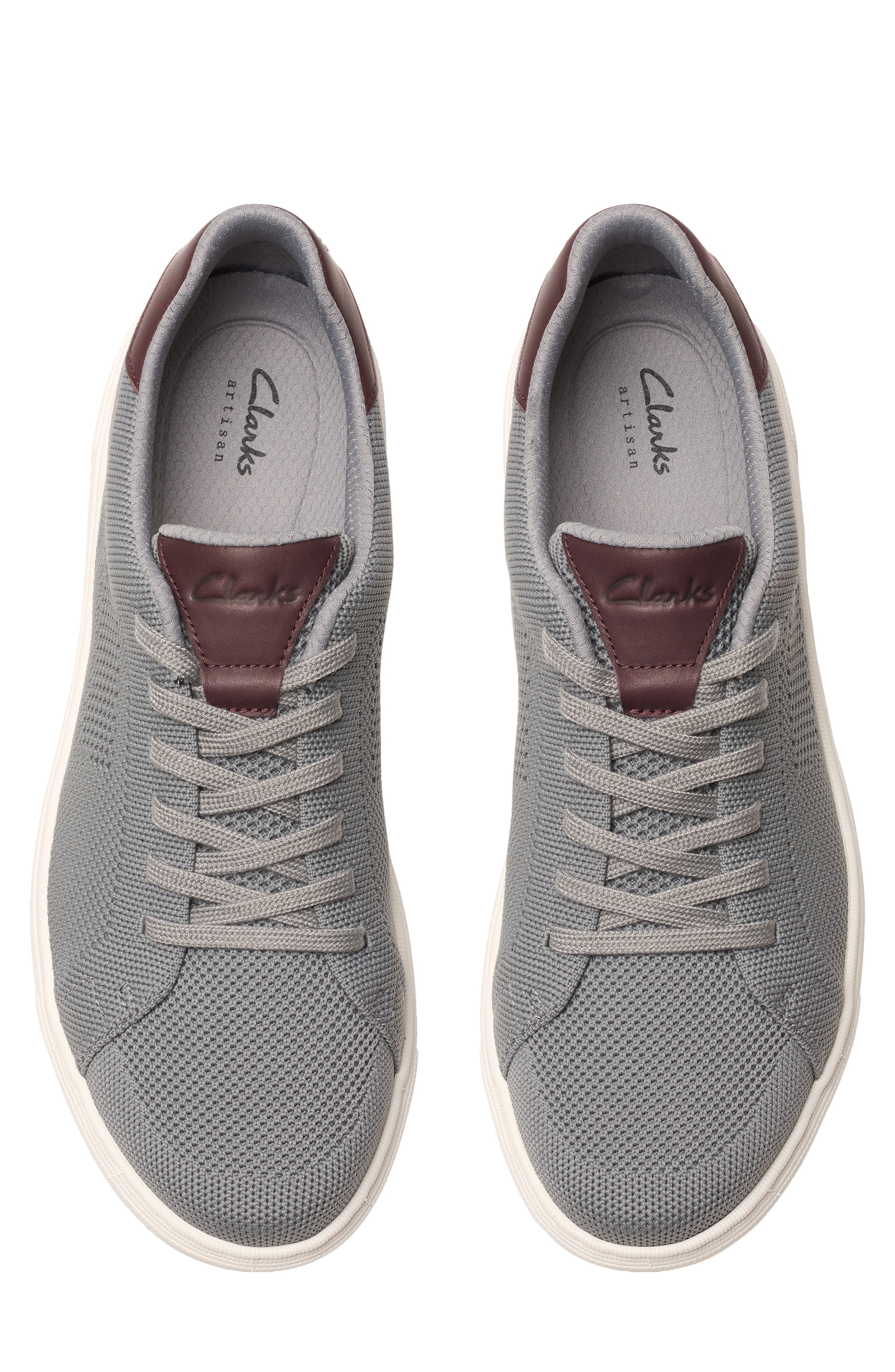 Clarks<sup>®</sup> Mapstone Knit Sneaker, Alternate, color, Grey Knit
