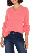 NIC+ZOE Shaker Stitch V-Neck Sweater