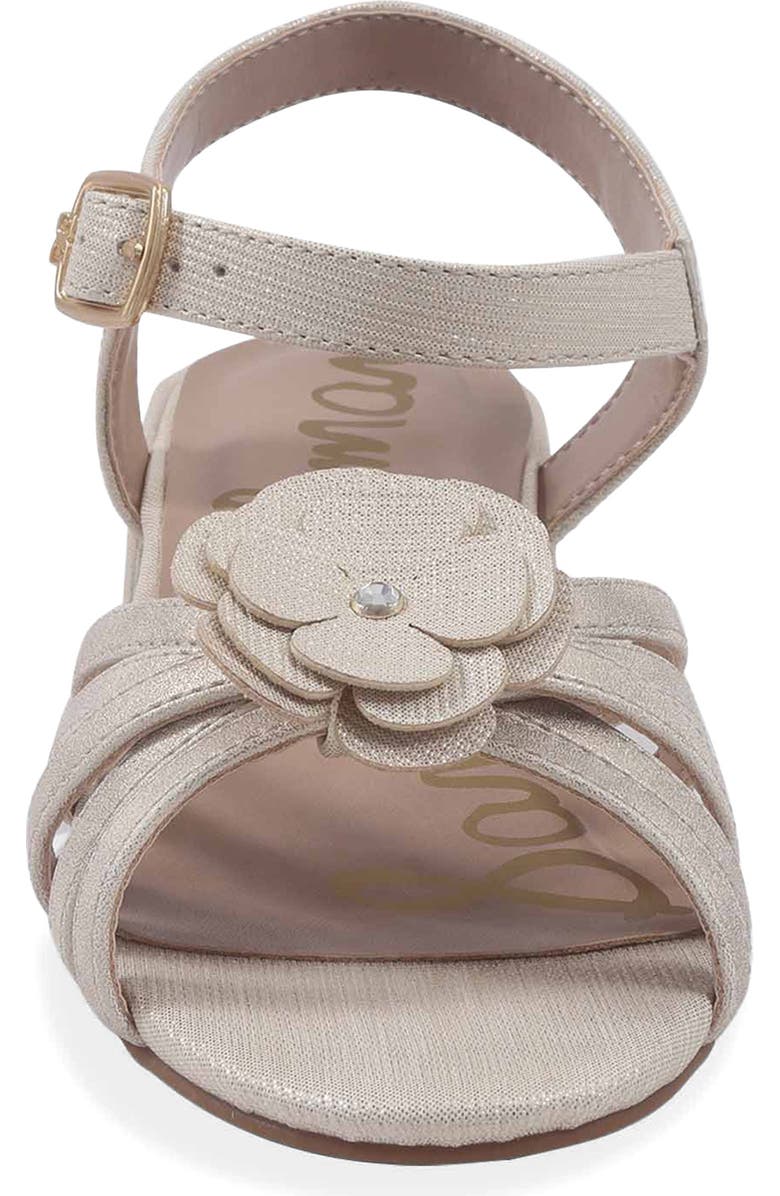 Sam Edelman Kids' Calla Floral Ankle Strap Sandal, Alternate, color, Gold