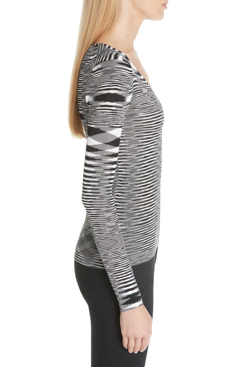 Space Dye Knit Sweater, Alternate, color, BLACK