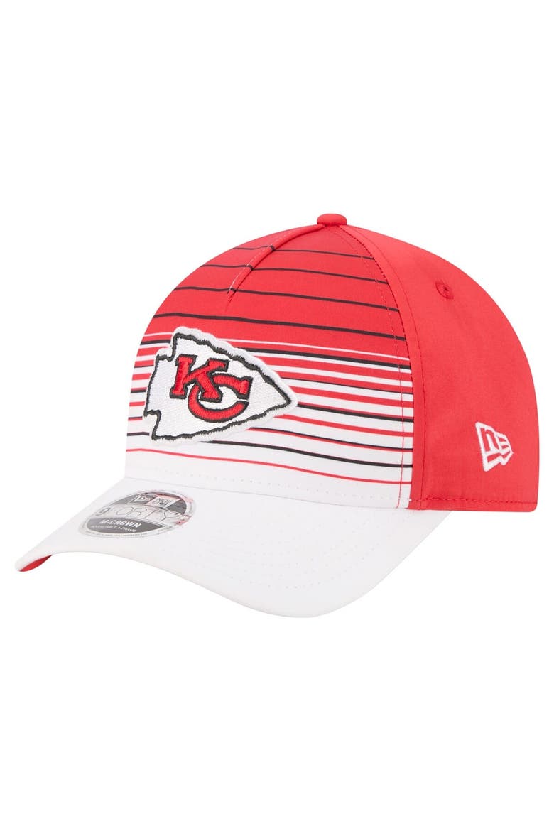 Men's New Era  White/Red Kansas City Chiefs Adventure Gradient 9FORTY M-Crown A-Frame Adjustable Hat, Main, color, White