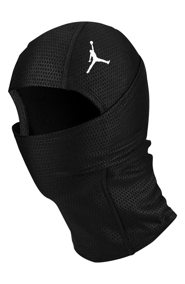 Jordan Flight Warm Rib Knit Balaclava, Main, color, Black/Black
