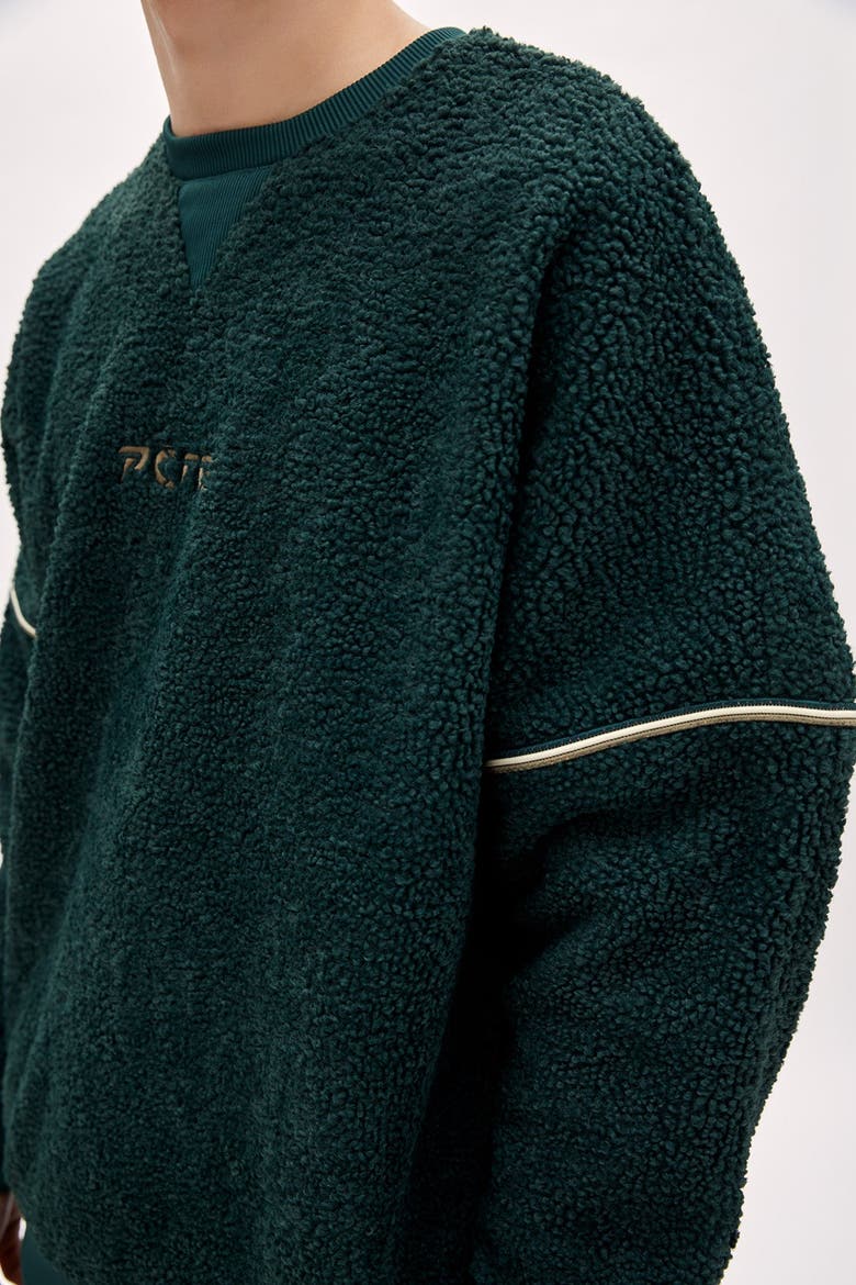 Fluffy Track Sweat, Alternate, color, green