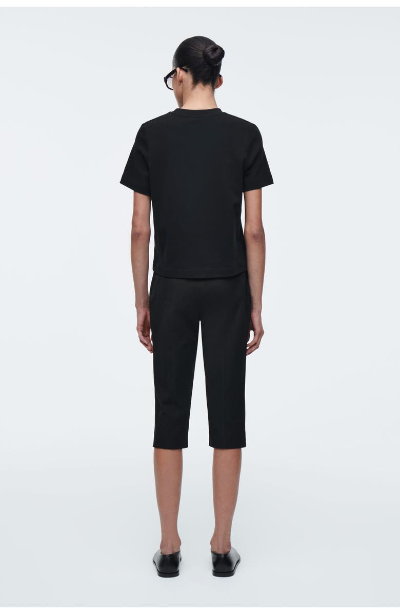 COS Cotton-Blend Capri Pants, Alternate, color, Black