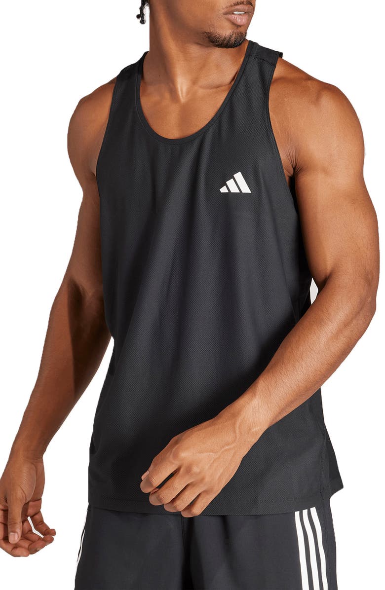 adidas Own the Run Tank, Main, color, Black