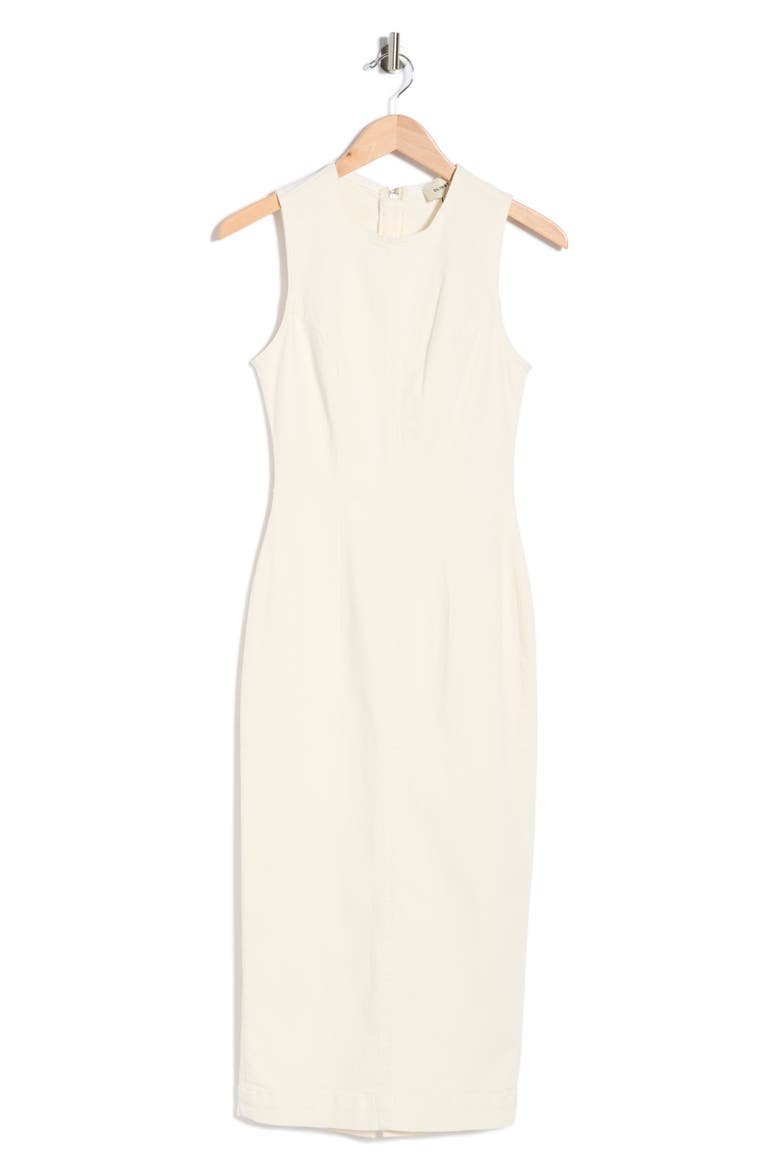 Esme Sleeveless Denim Midi Dress, Alternate, color, EGGSHELL