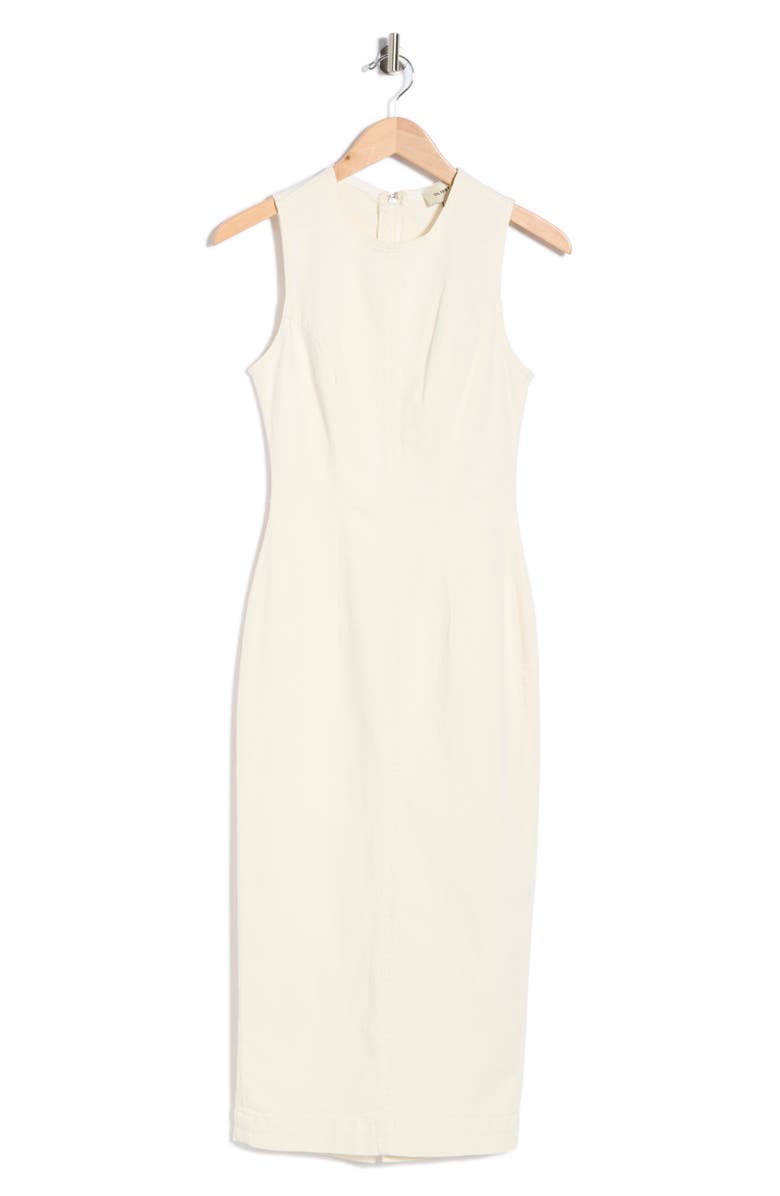 DL1961 Esme Sleeveless Denim Midi Dress, Main, color, Eggshell