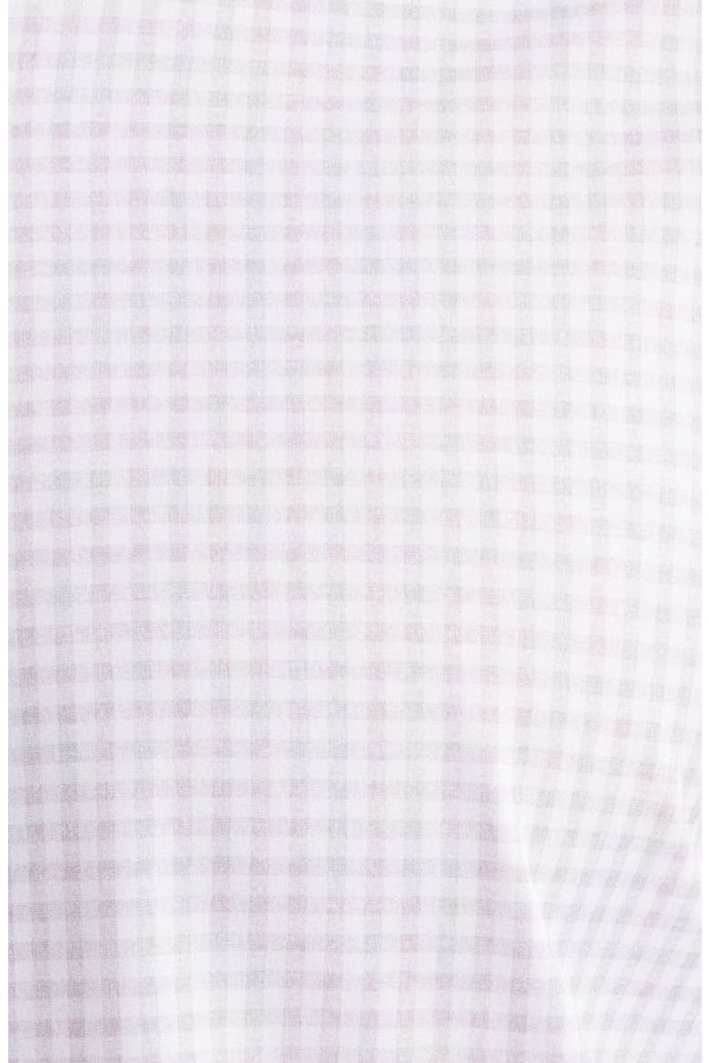 Trim Fit Gingham Check Performance Button-Up Shirt, Alternate, color, GREY/ WHITE