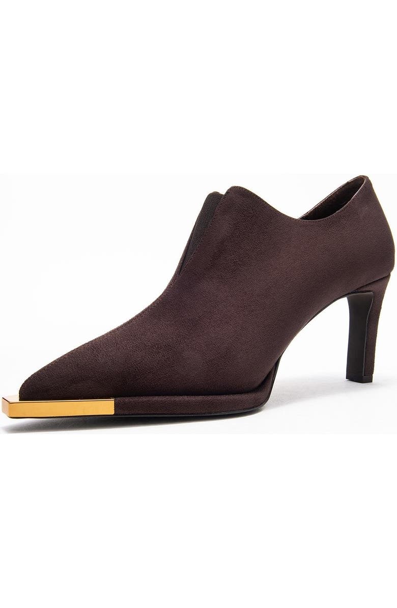 Prologue Shoes Niva Pointed Toe Pump, Alternate, color, Brown Suede
