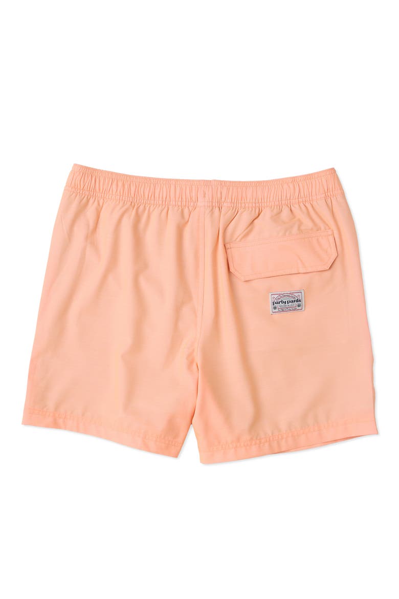 Solid Happy Hour 5-Inch Swim Trunks, Alternate, color, CORAL