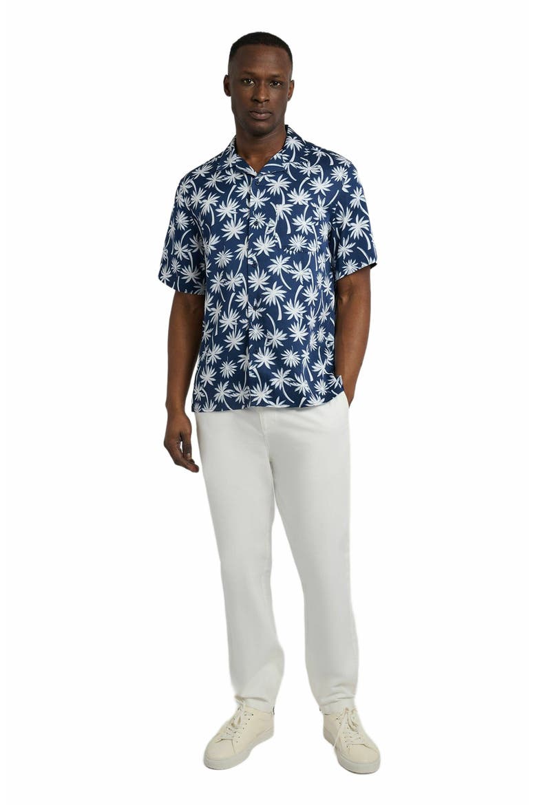 Tencel Vacation Shirt, Main, color, DEEP NAVY MULTI