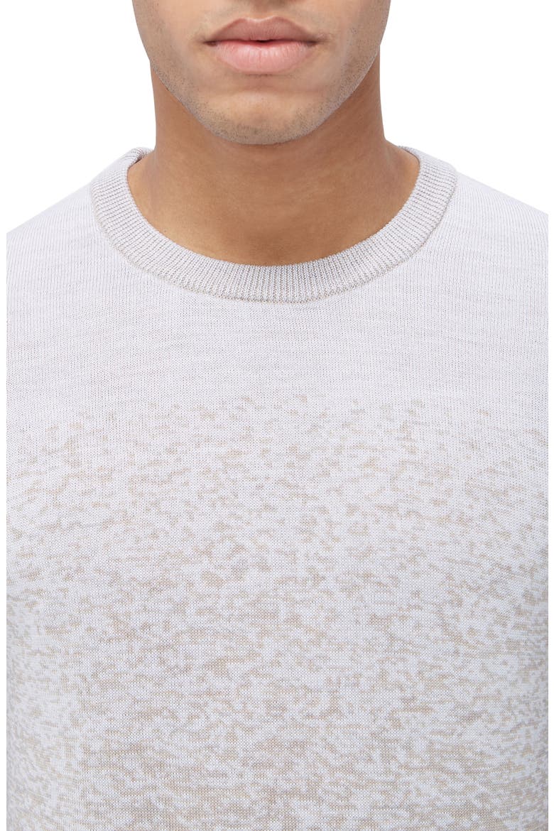 Pattern Crewneck Merino Wool Sweater, Alternate, color, CHALK