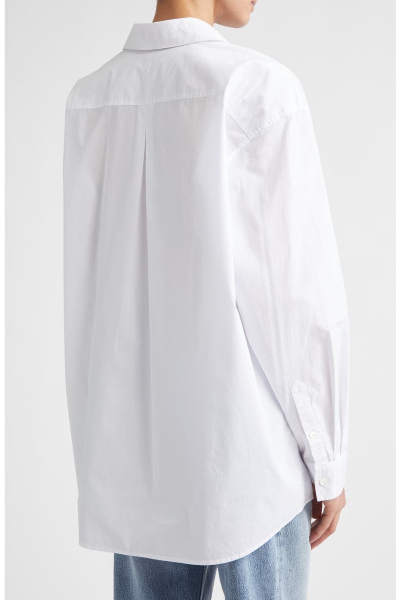 Classic Tumbled Cotton Button-Up Shirt, Alternate, color, WHITE