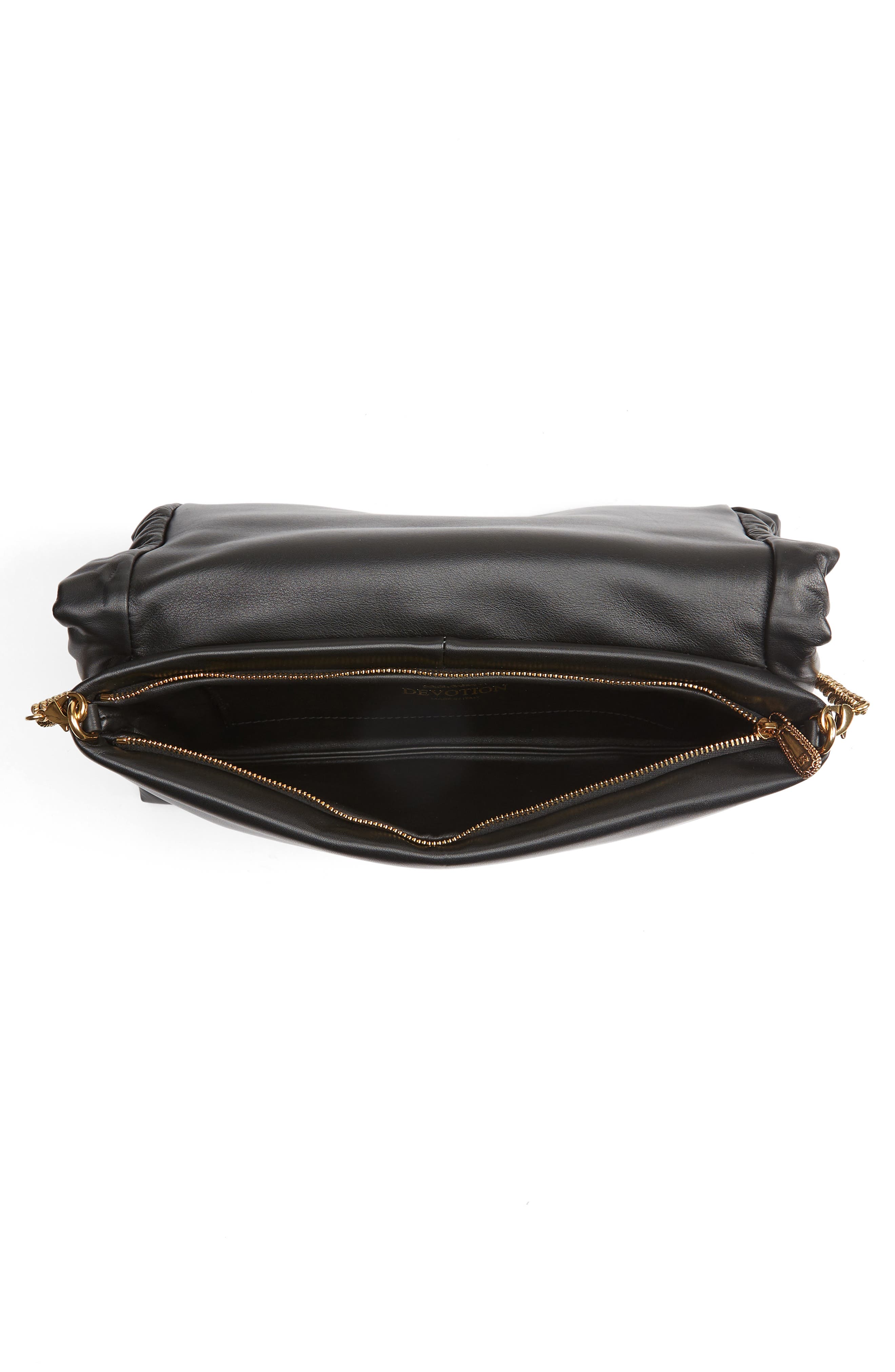 Dolce&Gabbana Devotion Logo Heart Puffy Leather Crossbody Bag, Alternate, color, 