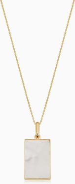Oradina 14K Gold Tag Me Pendant Necklace