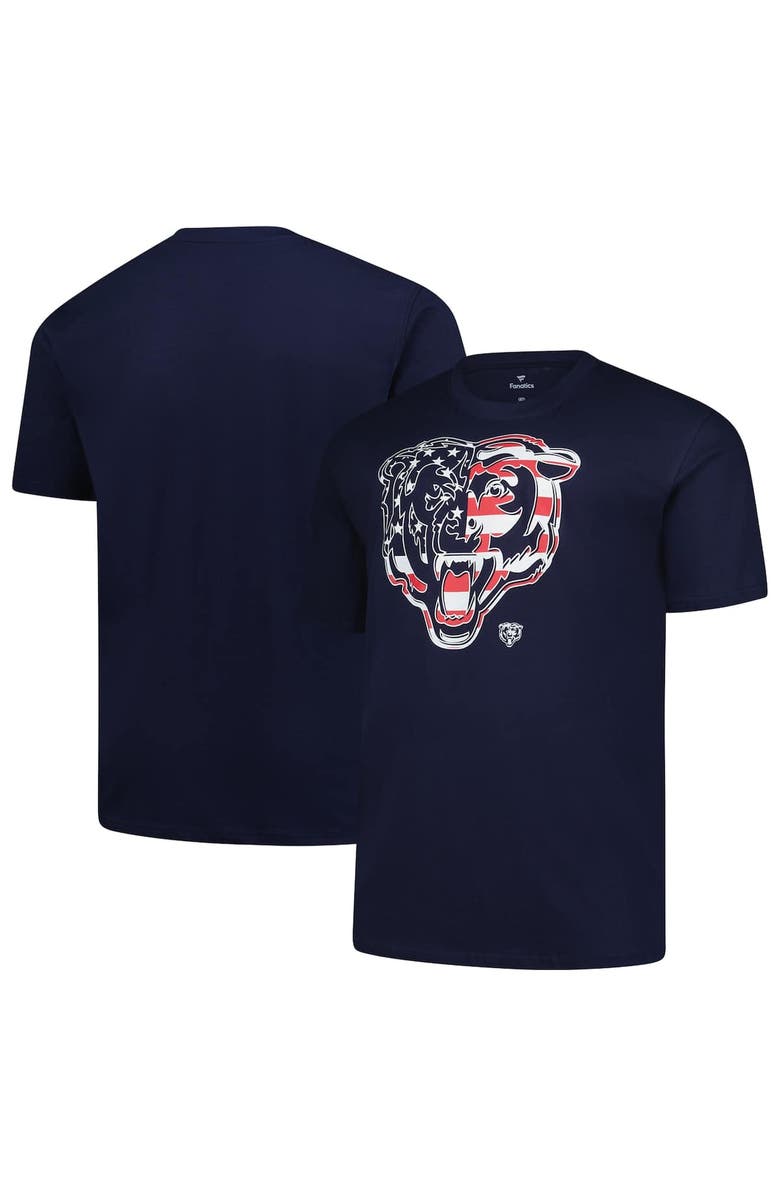 FANATICS Men's Fanatics  Navy Chicago Bears Big & Tall Americana T-Shirt, Alternate, color, 