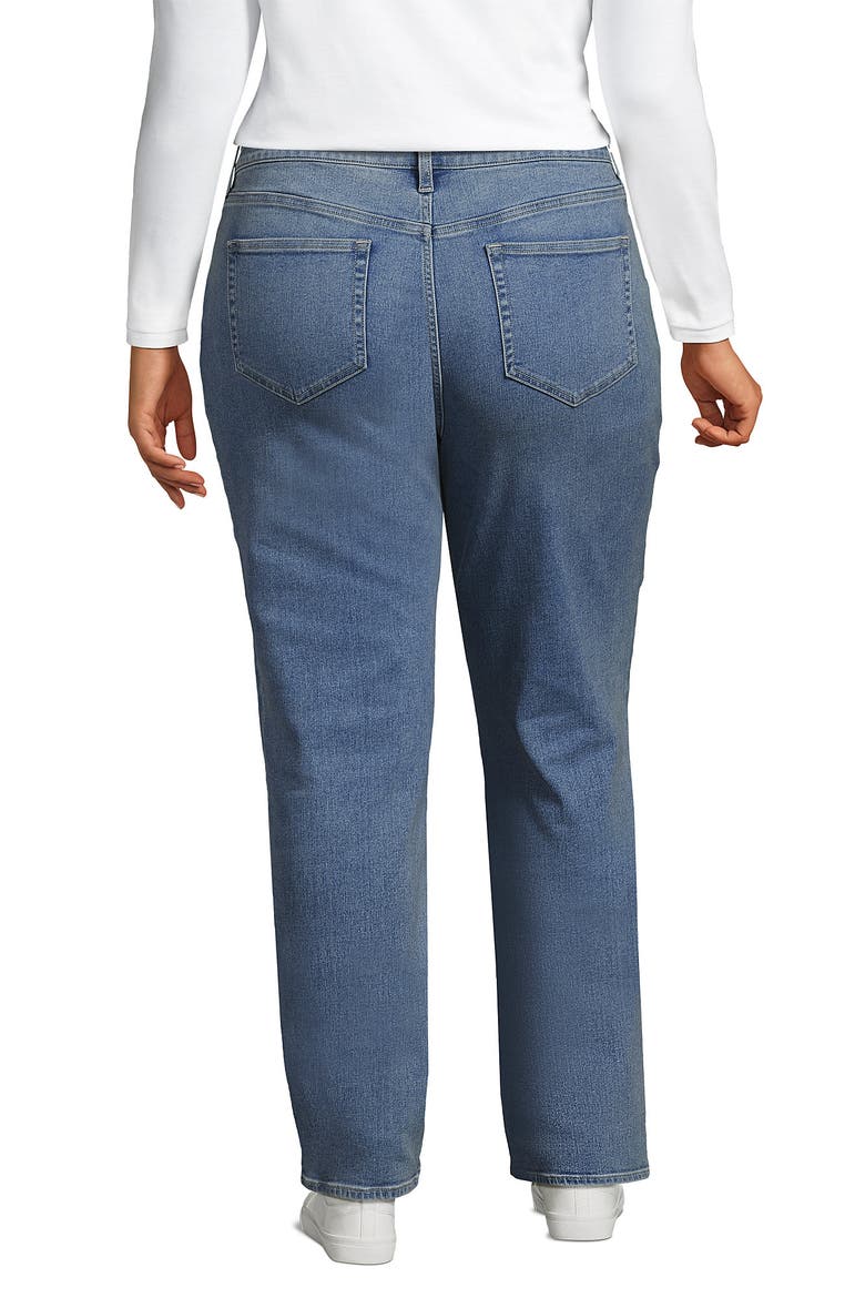 Recover Mid Rise Straight Leg Blue Jeans, Alternate, color, Lake Blue Wash