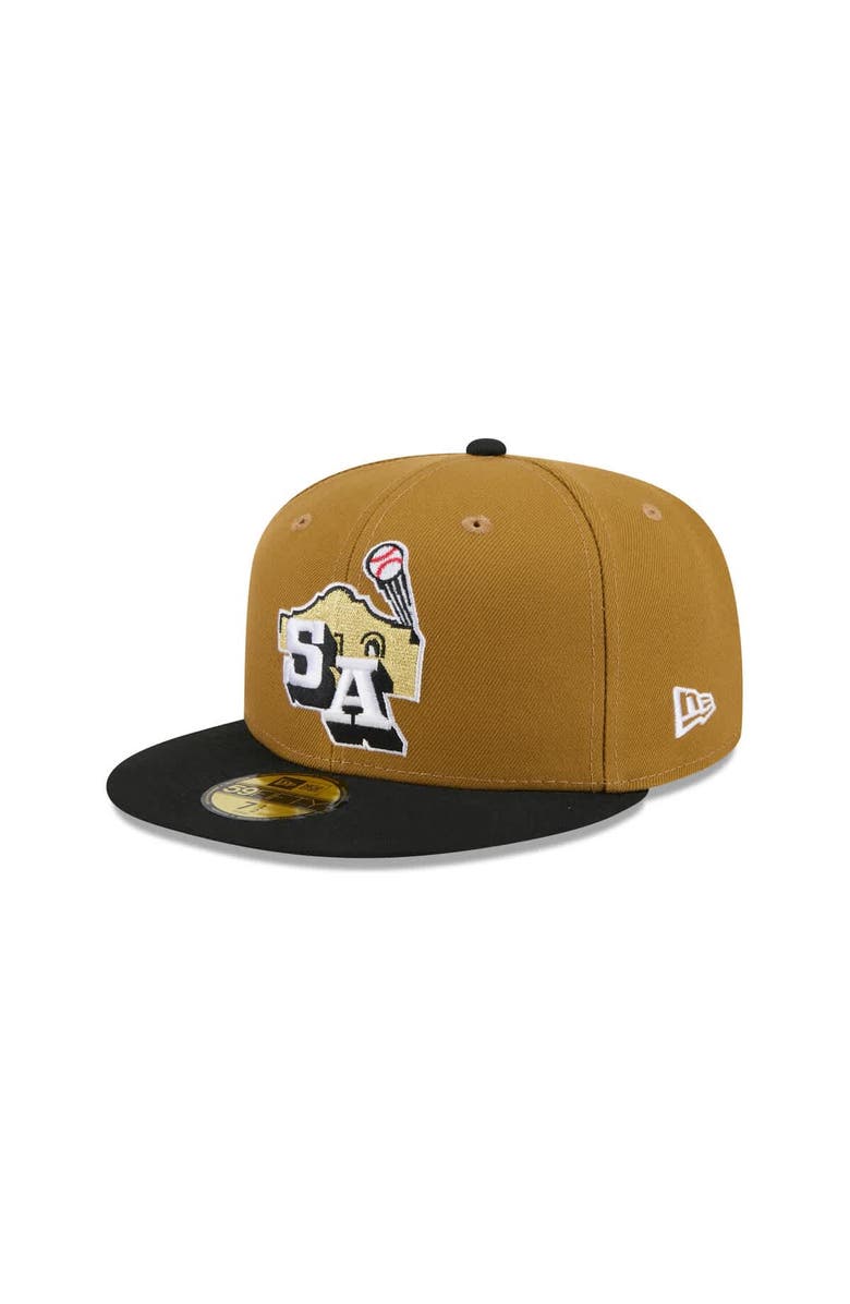 New Era Men's New Era Gold San Antonio Missions Theme Nights 59FIFTY Fitted Hat, Main, color, Gold