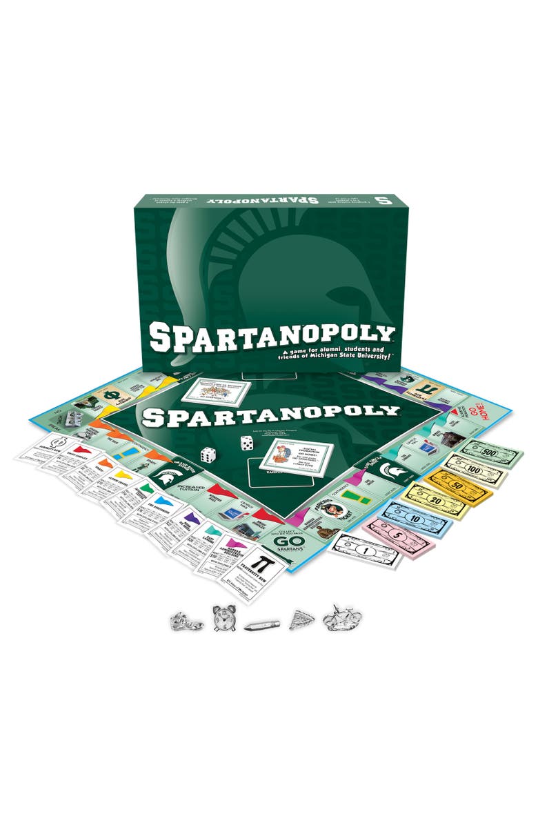 Late for the Sky Michigan State University SpartanOpoly Monopoly Board Game, Main, color, Multicolored