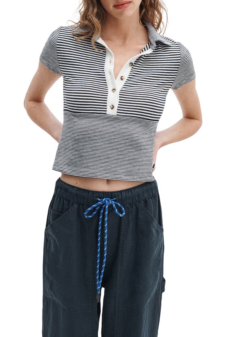 The Knit Crop Polo, Main, color, IVY MULTI