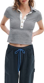 rag & bone The Knit Crop Polo