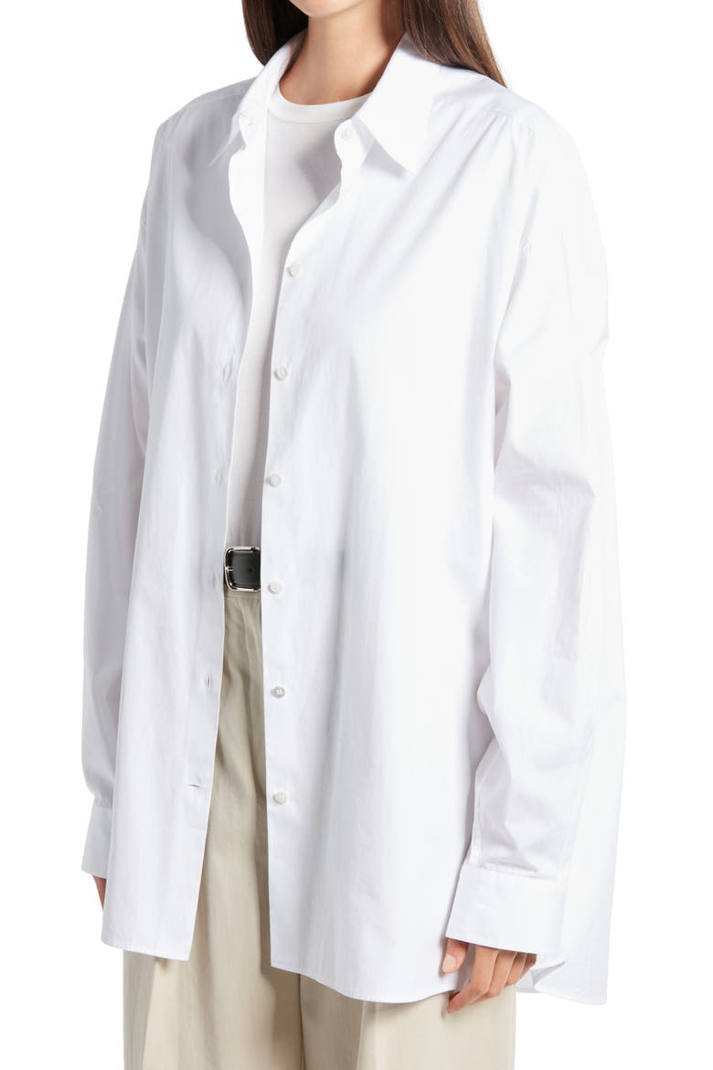 Luka Oversize Soft Cotton Shirt, Alternate, color, OPTIC WHITE