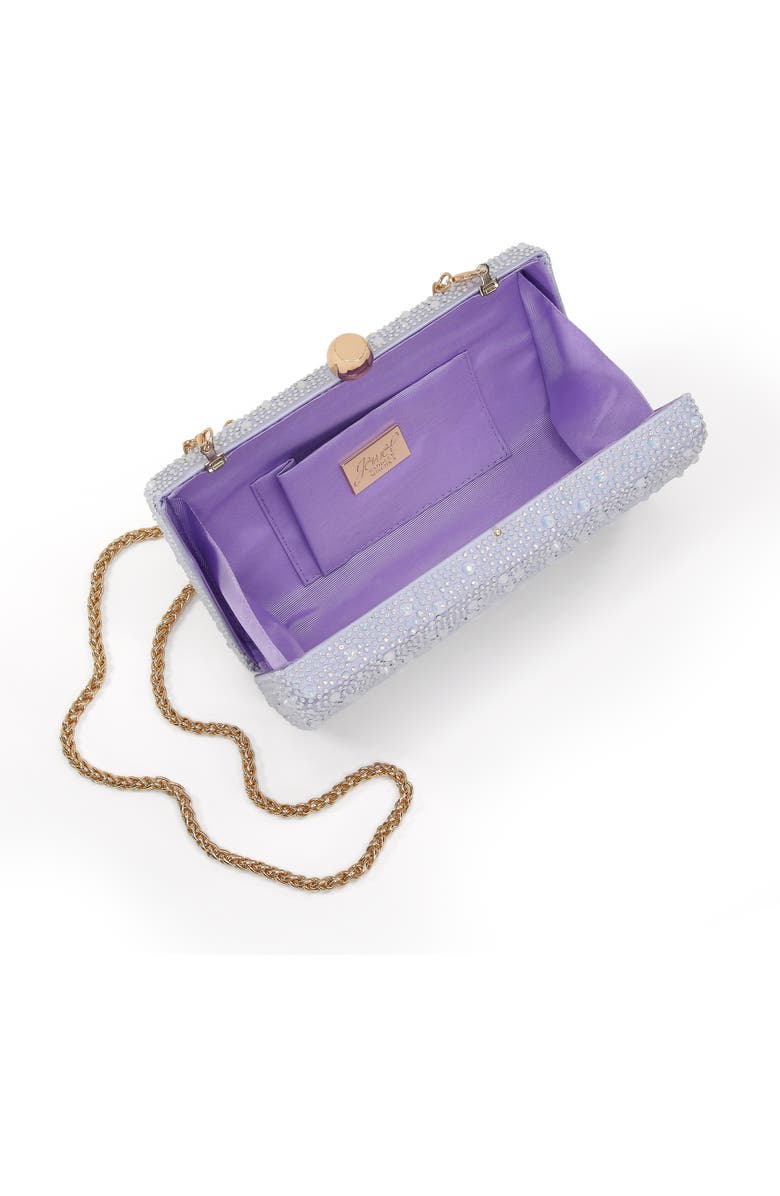 Jewel Badgley Mischka Heather Opal Crystal Minaudiere, Alternate, color, Blue