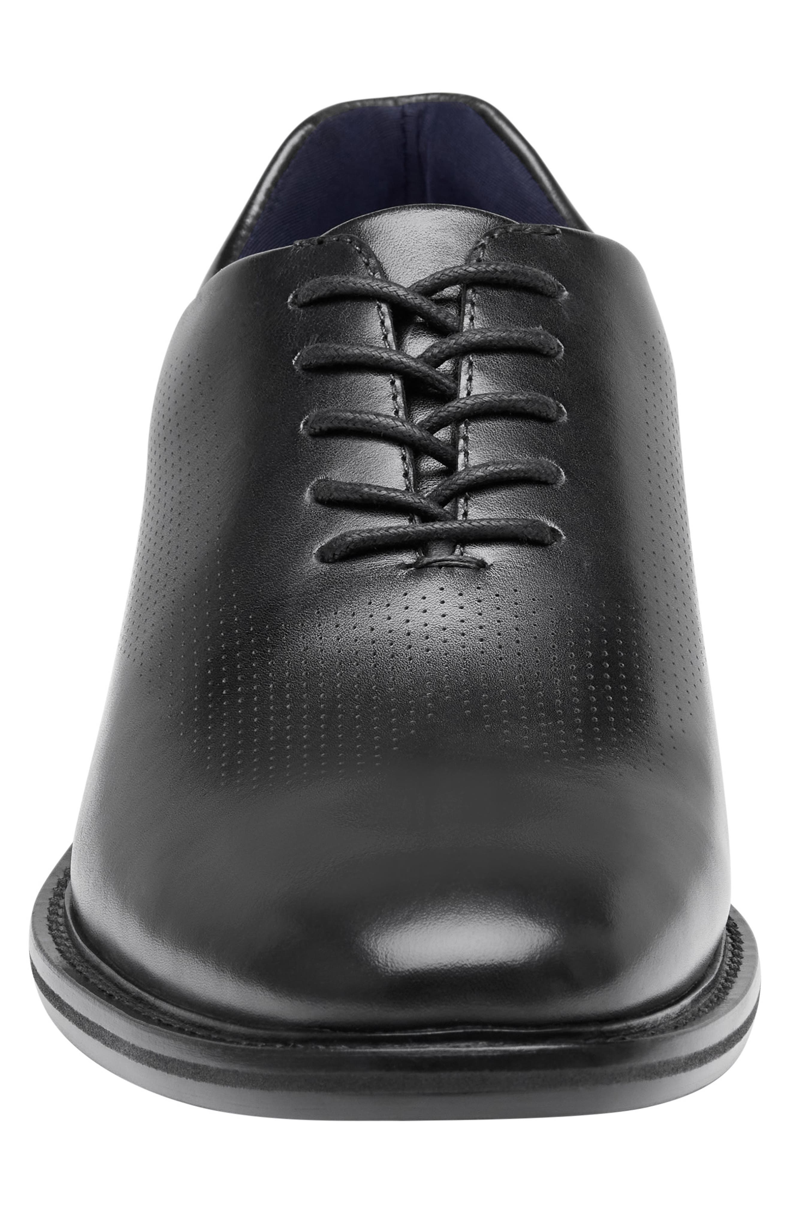 Conard 2.0 Perforated Leather Oxford, Alternate, color, BLACK FULL GRAIN