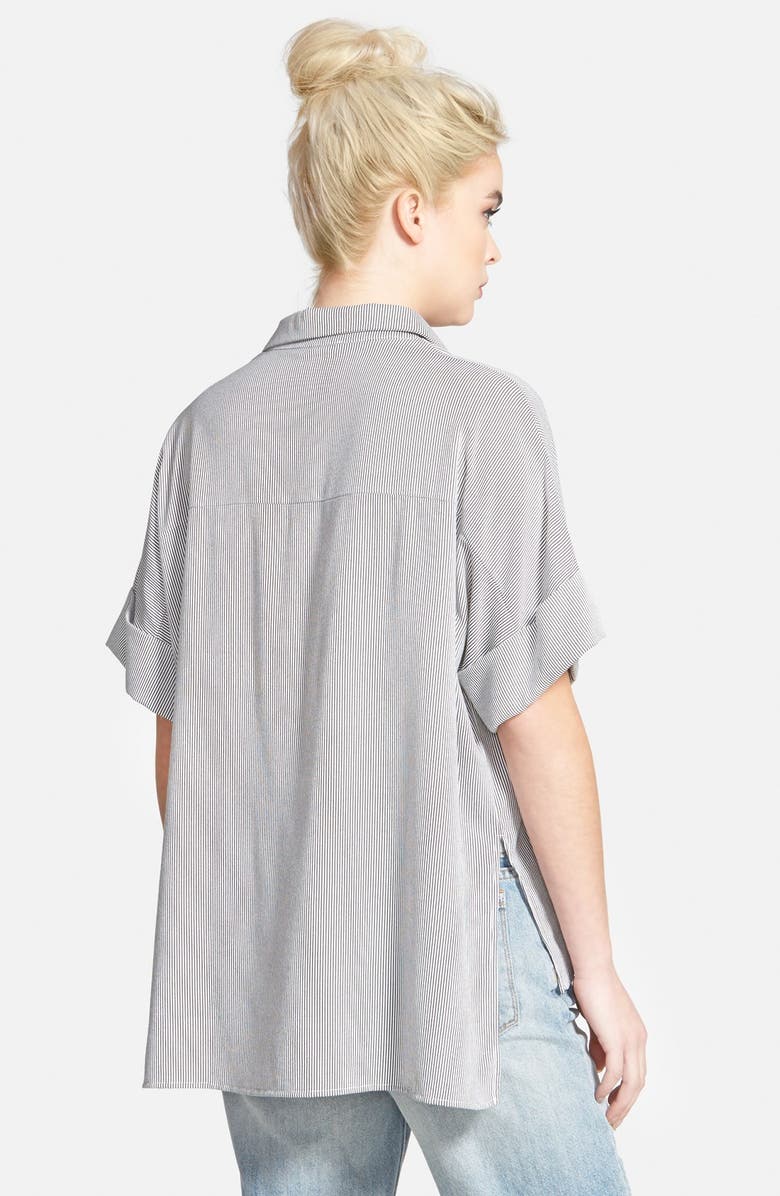 Leith Oversize Button Front Shirt, Alternate, color, 