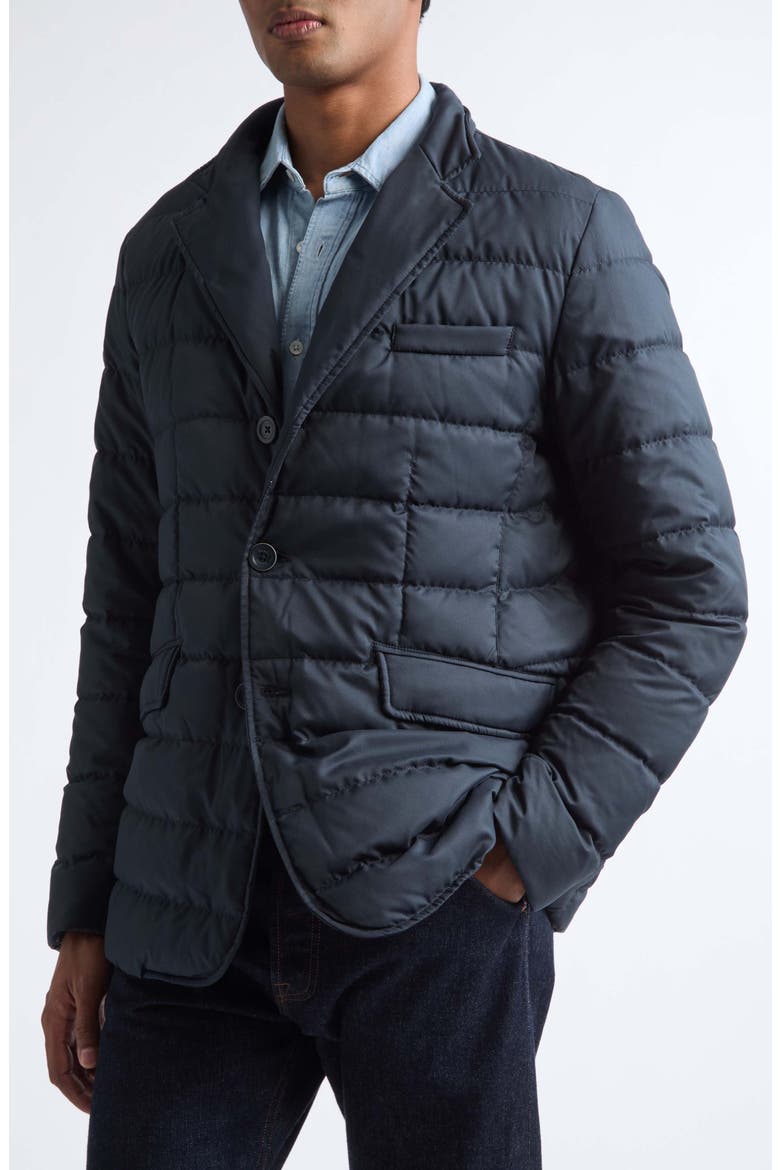 Quilted Down Blazer with Removable Bib, Alternate, color, 9200 NAVY