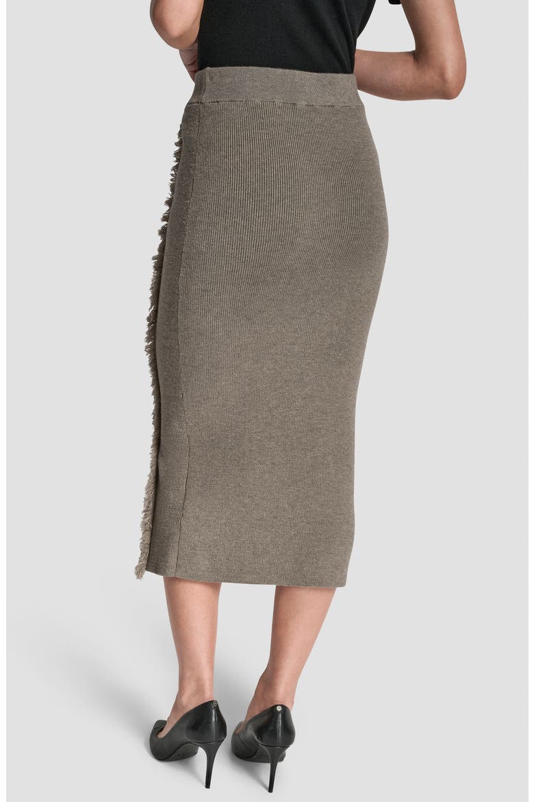 Fringe Detail Sweater Skirt, Alternate, color, CITY TAUPE HEATHER