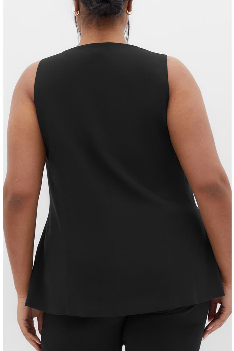 Jaz Peplum Vest, Alternate, color, BLACK