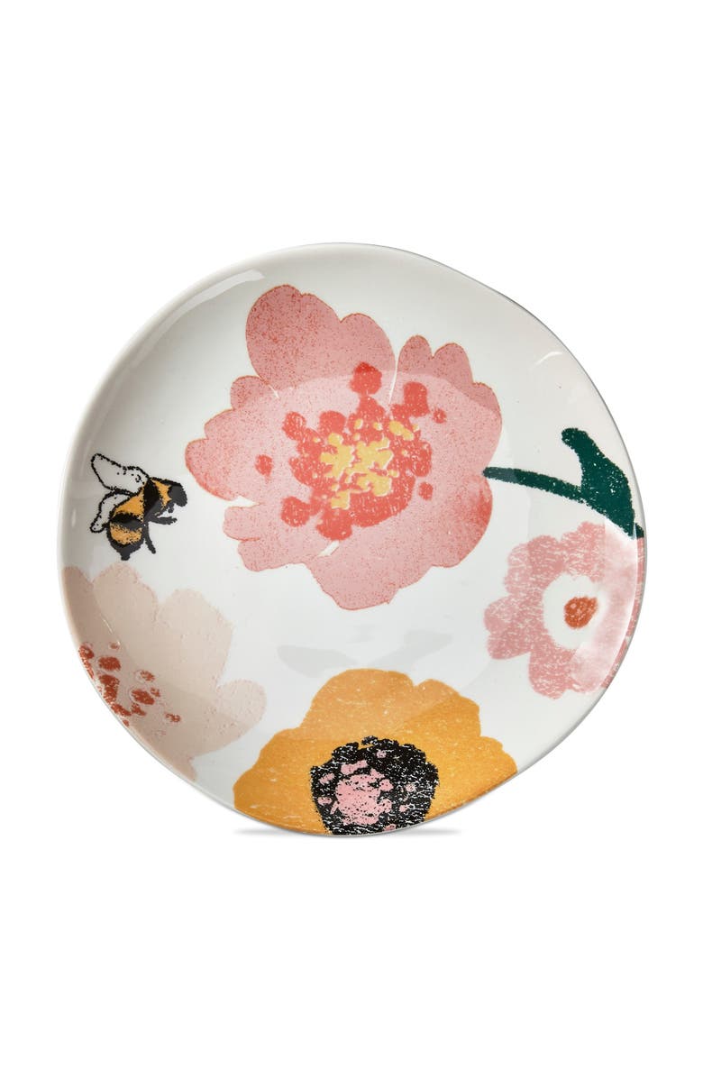 tag Bee Blossom Multicolor Ceramic Appetizer Plates Summer, Main, color, Multicolored