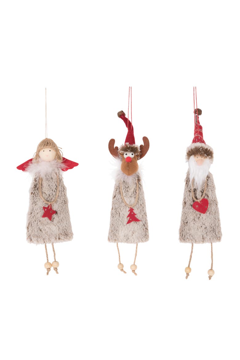 Friends Ornaments, Set of 3, Main, color, Gray