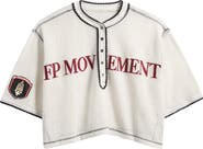 Free People FP Movement Camp Out Embroidered Open Stitch Top