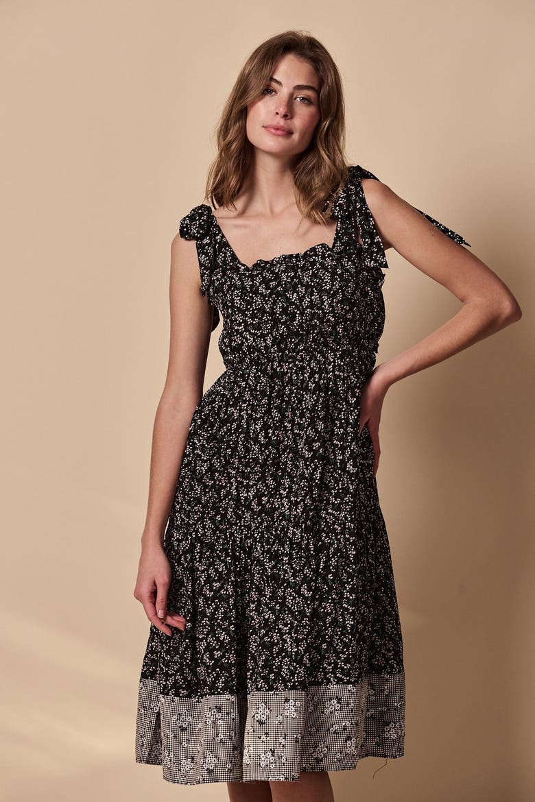 The Sylvanna Dress, Main, color, Black Floral