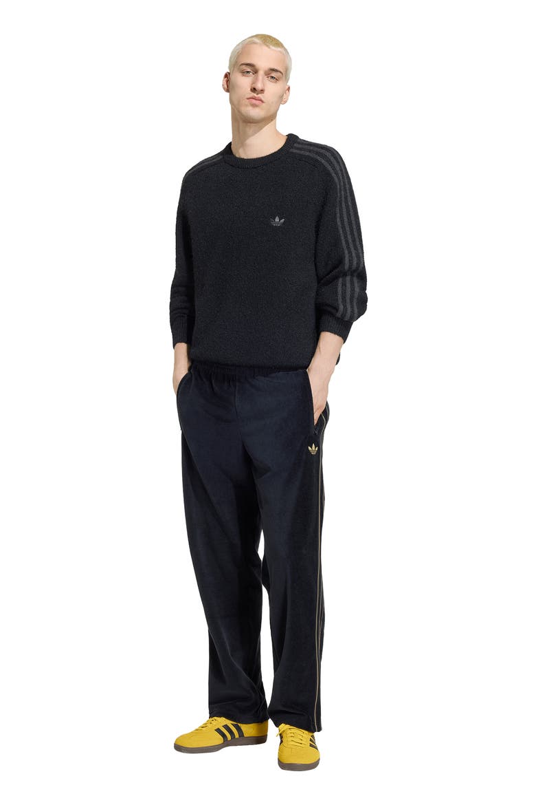 3-Stripes Knit Sweater, Alternate, color, BLACK