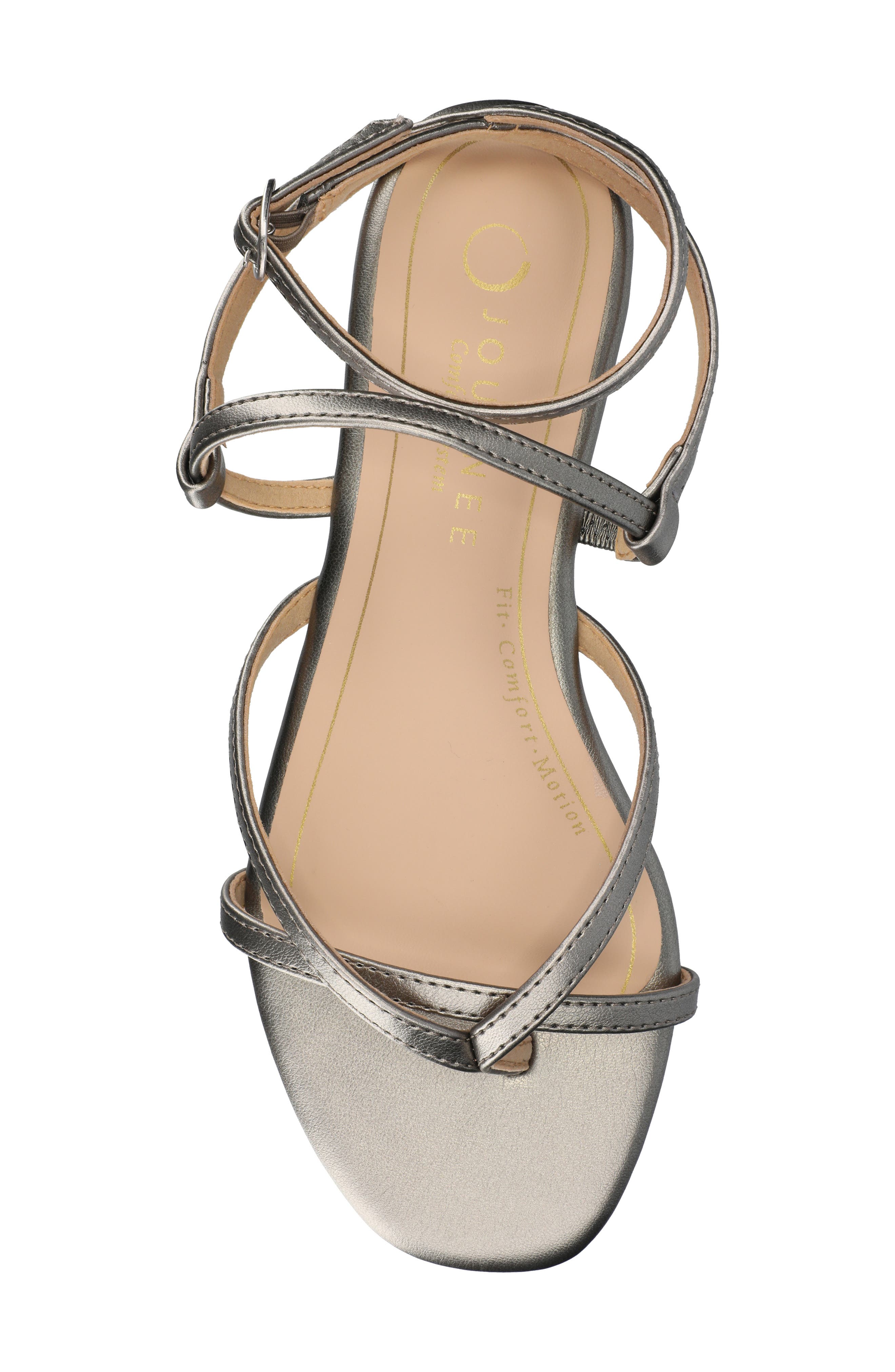 Journee Collection Serissa Ankle Strap Sandal, Alternate, color, Pewter